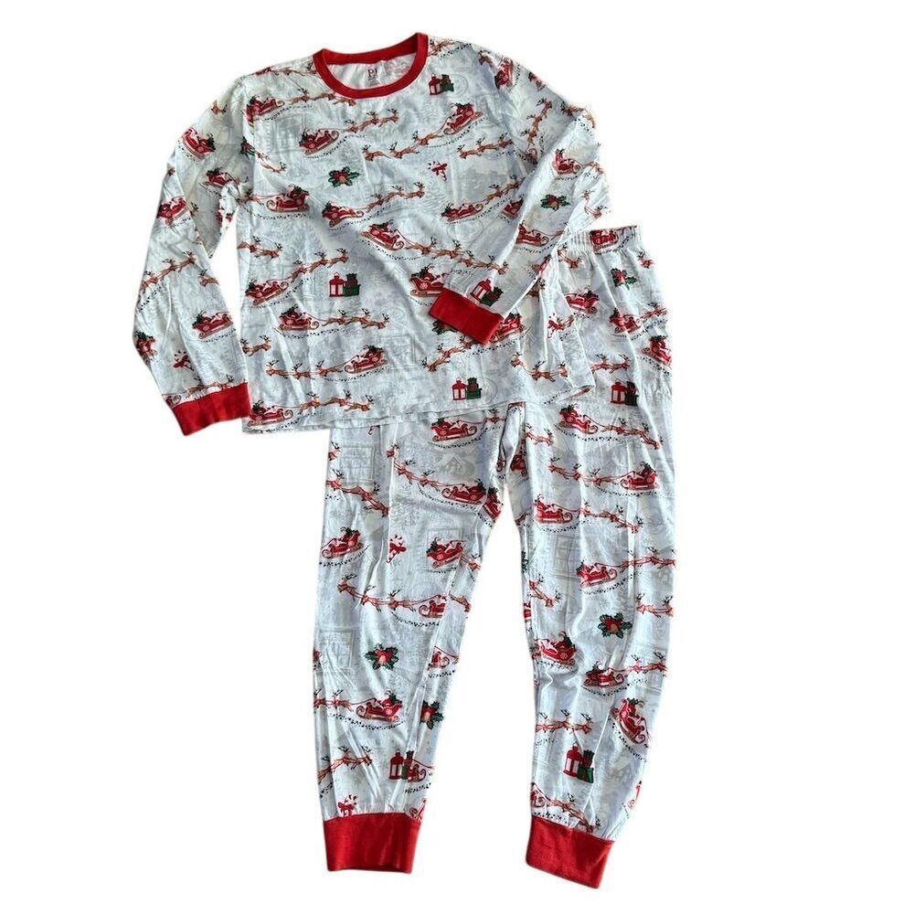 PJ Place Men's Santa Sleigh Pajama Set Size Large